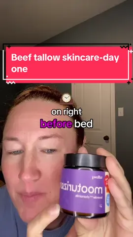 Day, one of my beef tallow, skincare journey. I’m doing 30 days of nightly moisturization with beef tallow. If you suffer from dry skin or dull, discolored skin, it’s worth giving this all natural product a try! #tallowskincare #tallowy #naturalskincareroutine #beeftallowskincare #beeftallowfacecream #beeftallowmoisturizer @Tallowy 