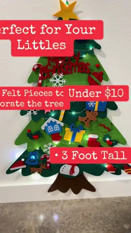 A festive way to bring joy to your littles each day with this fun felt Christmas Tree #christmas #christmas2024 #christmasactivities #christmasDIY #christmastiktok #feltchristmastree #shopmyshowcase #tiktokshopfinds #christmasfunnyvideo 