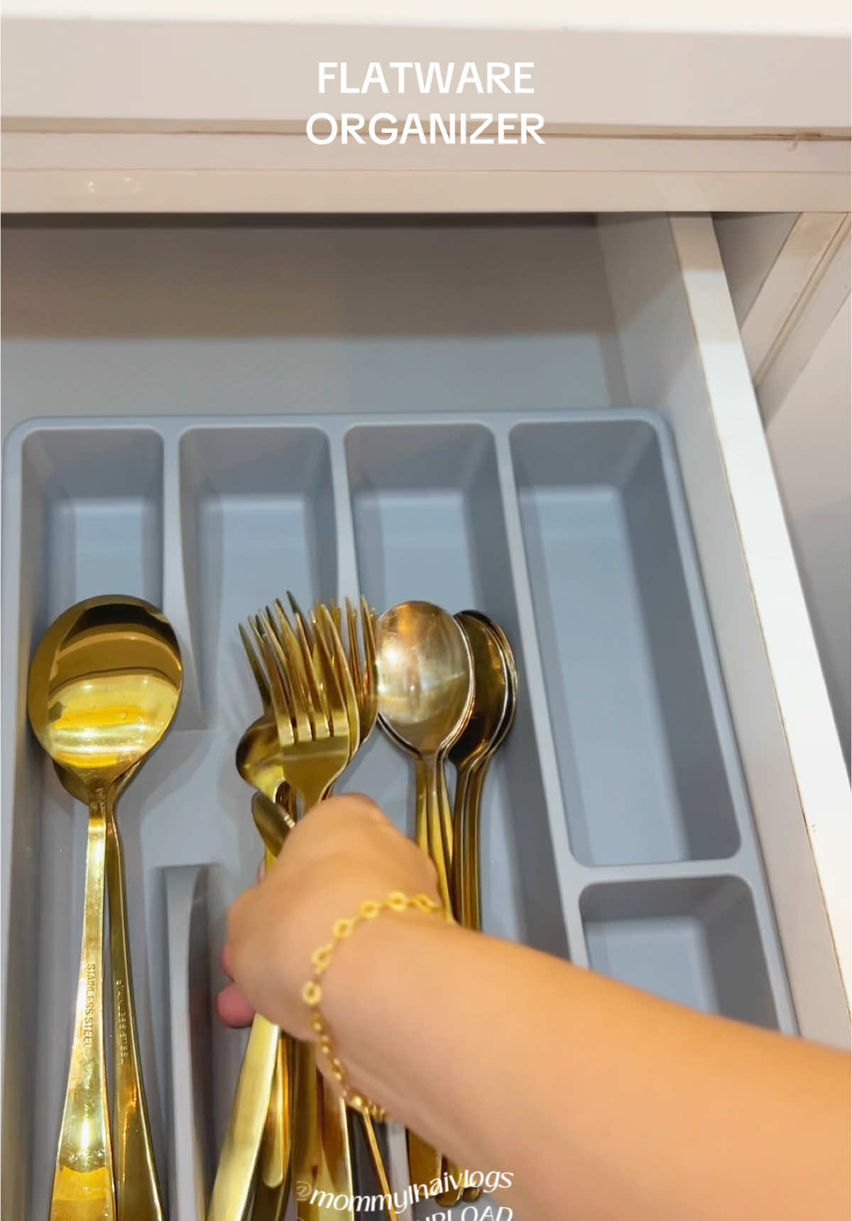mas organize mas maganda #flatware #organizer #cutleryorganizer #flatwareorganizer #tray #mommylhaivlog 
