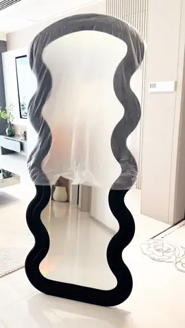 Dressing mirror #dressingmirror #wavemirror #standingmirror #longmirror #homedecor #homedecorideas #cerminaesthetic 