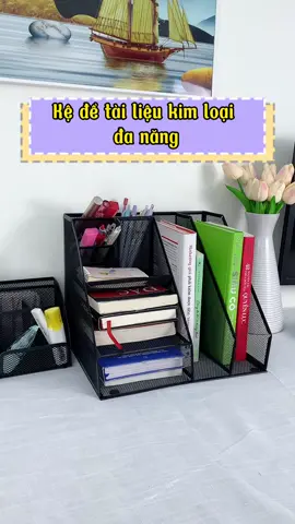 Kệ tài liệu kim loại tích hợp#vanphongpham #giadesach #hopdebut #hopbutkimloai #hopbut #ketailieukimloai #kedesach #kedetailieudeban #decorbanlamviec #giadesachchobe 