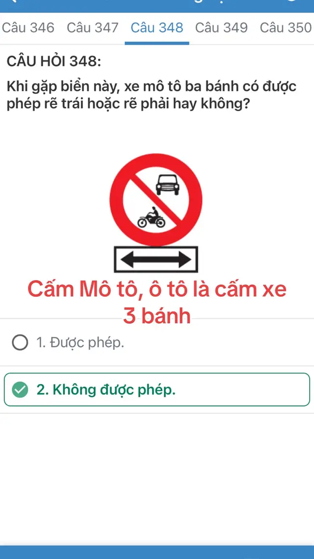 Cấm Mô tô, ô tô là cấm xe 3 bánh #tuvanhoclaixe #luatgiaothong #meohoclythuyetbanglaixemoto #thbau #thisathachbanglaixeoto #daylaixe 