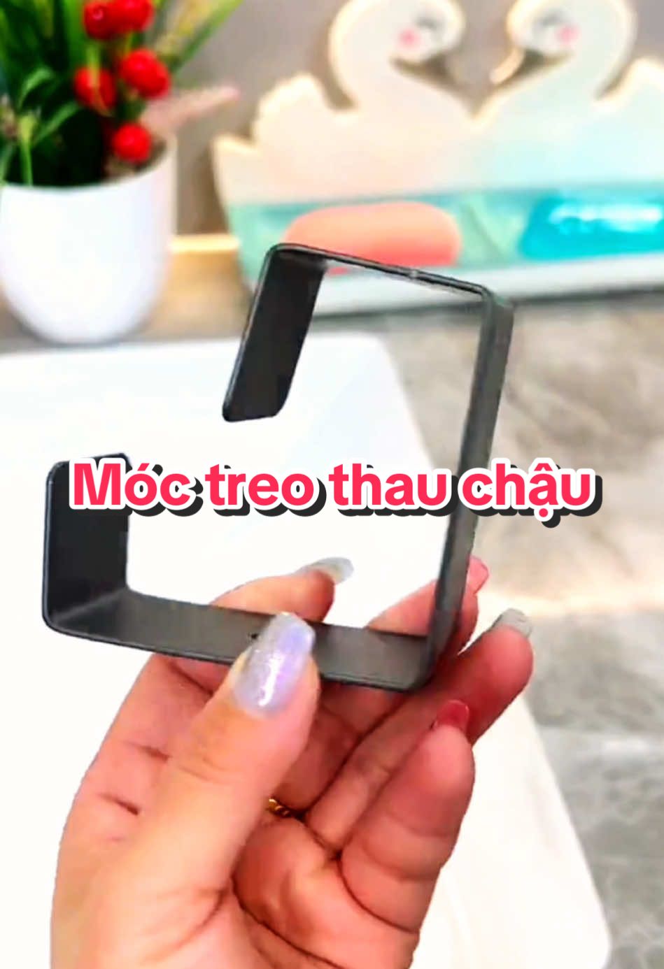 Móc treo thau chậu dán tường đa năng #moctreothau #moctreochau #moctreothauchau #moctreochautrongnhatam #giadungtienich 