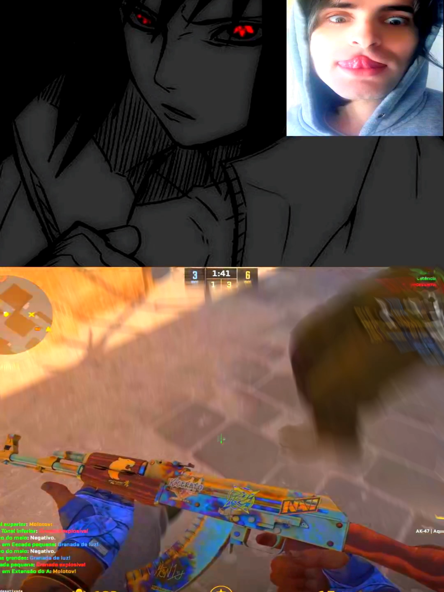 brunokenn ostentando sua AK47 #csgo #csgomoments #cs2 #cs2memes #brunokenn #aimlock
