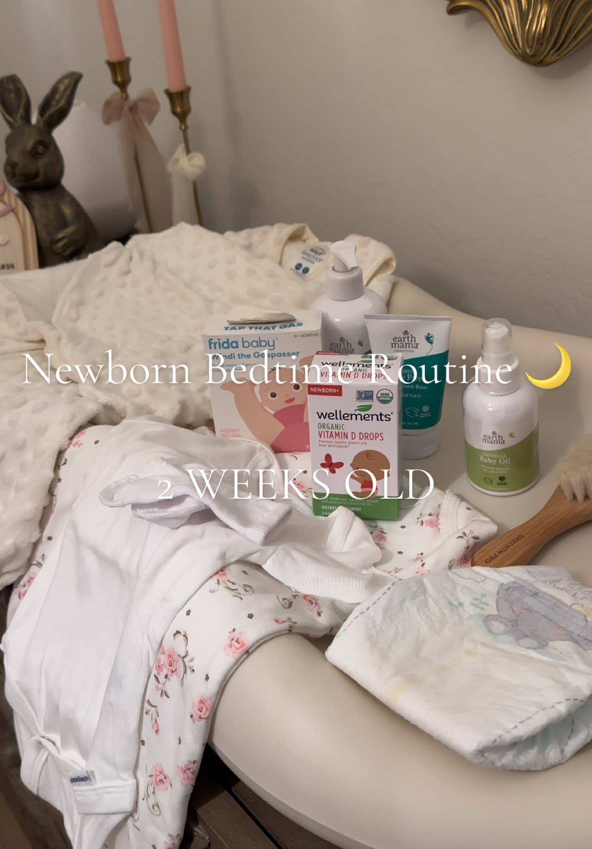 My favorite part of our daughter's bedtime routine is bath time 🛁 - We love using our #earthmama products for a relaxing & restful nights sleep (well as restful as it gets at 2 weeks hehe)! The halo sleep sack has been our go to, keeping her bundled, comforted, and cozy.  Ps. Night time gowns are my holy grail for easier diaper changes! #newbornroutine #bedtimeroutine #nighttimeroutine #babyroutine #newbornlife #newbornsoftiktok #sleepy #twoweeksold #postpartum #baby #trending #firsttimemom #goodnight #halosleepsack #fridababy #gasreliefforbaby #colicrelief 