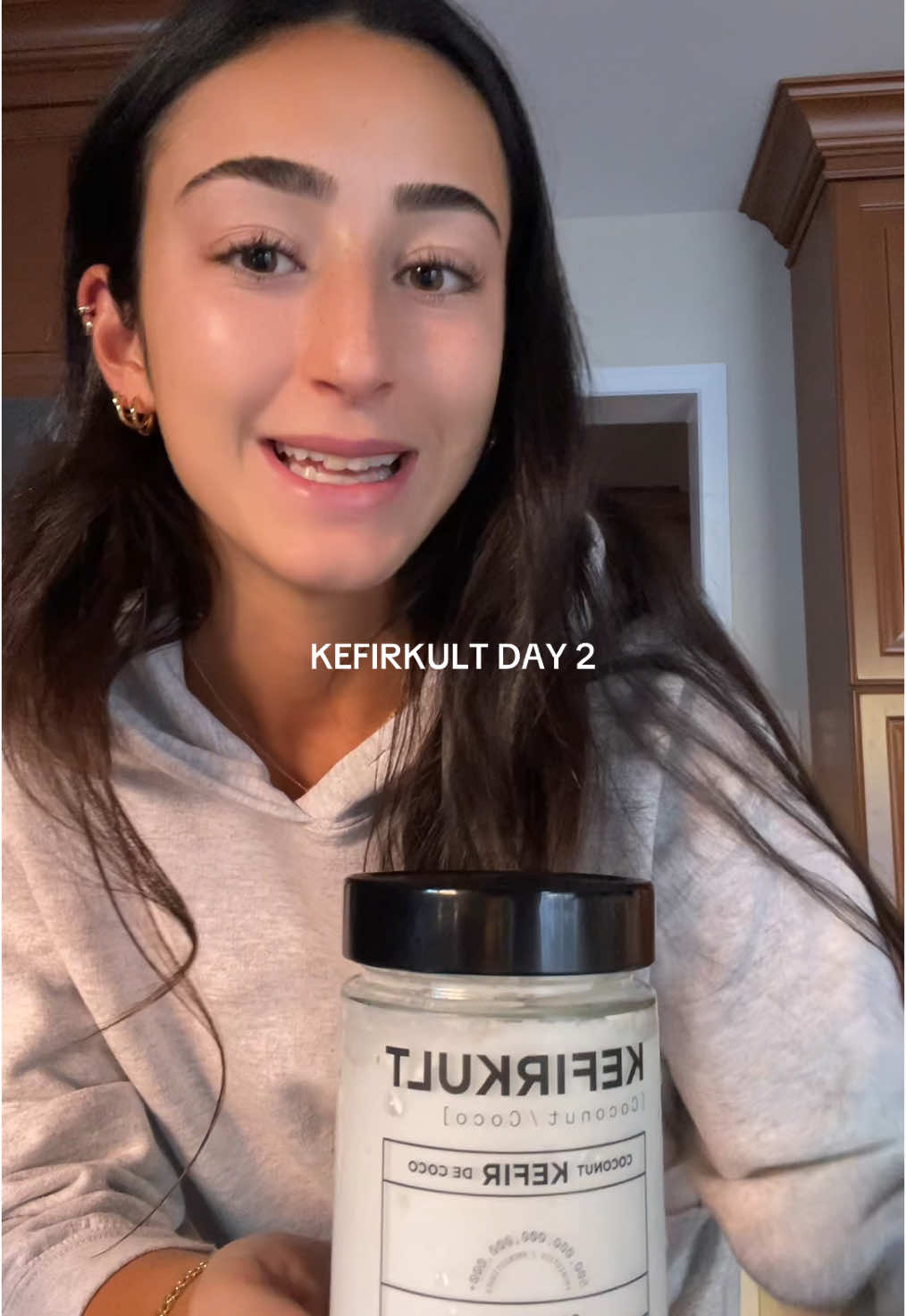 Please excuse how rough I look… I literally take this right when I wake up😂 ANYWAYS day 2 and I am loving it so far! I hope the digestion aid continues to work😬 #fyp #probiotics #probioticyogurt #coconutcult #coconutcultdupe #coconutcultcanada #kefirkult #kefir @KEFIRKULT 