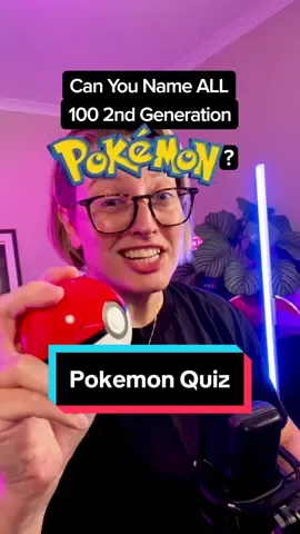 Can you name ALL 100 2nd gen Pokemon? 🍃💧🔥 #pokemon #pokemoncommunity #pokemonmaster #GamingOnTikTok #retrogaming #gametok #videogames #quiz #gaminglife Pokemon quiz