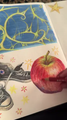 🍎 🍂 #art #drawing #sketching #sketchbook #sketchbookspread #apple 