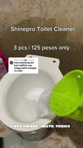 Replying to @shella🧿 #shinepro #toiletcleaner #cleaningasmr #fyp 