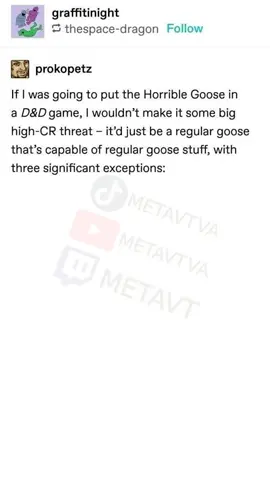 Villian goose #voiceacting #voiceactor #voiceover #tumblr #dnd