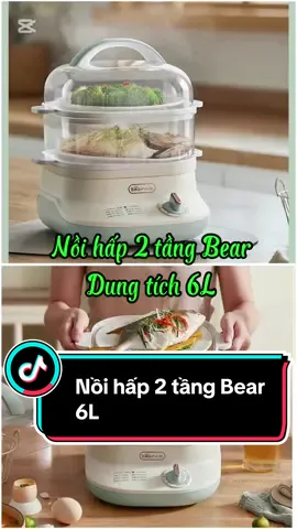 Nồi hấp 2 tầng Bear. Dung tích 6L. Bảo hành 18 tháng #xuhuong #trending #viral #giadungthongminh1980 #noi #noihap #noihapdien #noihapdanang #noihap2tang #noihap2tangbear 