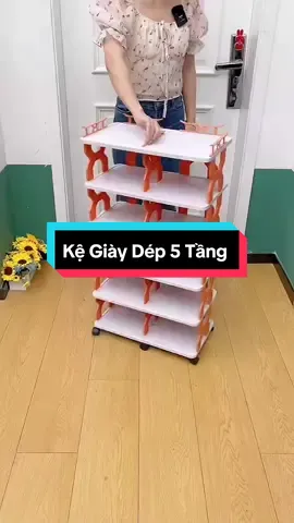 Kệ giày dép 5 tầng có bánh xe tiện lợi #giadunggiadinh #kegiaydep #kegiaydep5tang#kegiay  #kegiaydepcobanhxe 
