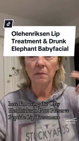 Click the shop link for the Olehenriksen Pout Preserve Lip Treatment in Strawberry Sorbet Also mentioned: Drunk Elephant TLC Sukari Babyfacial and Virgin Marula Luxury Facial Oil @Erica Taylor @Olehenriksen  @Drunk Elephant  #exfoliate #facialtreatment #antiaging #matureskin 