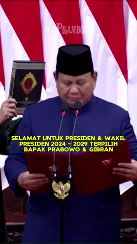 Hari ini, Minggu, 20 Oktober 2024 — Bapak Prabowo Subianto & Gibran Rakabuming Raka resmi dilantik sebagai Presiden & Wakil Presiden masa jabatan 2024 - 2029. Selamat bertugas untuk Bapak Prabowo & Mas Gibran! #pelantikanpresiden2024 #prabowo #gibran #presidenwakilpresiden2024 