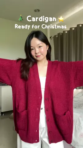 Cardigan Oversize สายเกาต้องมีกันน๊า สีแดงมาแรง 🥰 #OOTD #น่ารัก #ใส่สบาย 