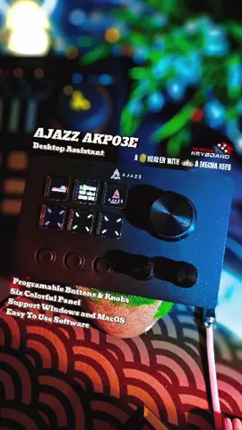 AJAZZ AKP03E AKP03E merupakan Desktop Assistant (Macro Pad atau Stream Deck) yang pintar dengan Control yang comprehensive dengan harga yang sangat terjangkau. Alat ini memiliki 6 tombol visual dengan layar yang dapat di program sesuai dengan kebutuhan dan yang menjadi keunggulan dari AKP03E ini adalah adanya 3 Knob yang sangat functional dan dapat di program sesuai dengan kebutuhan di berbagai scenario. Contoh scenario yang dapat di aplikasikan dengan menggunakan AKP03E ini adalah  - Programing - Medical Imaging - Video & Image Editing + Color Grading - Live Broadcasting dan Streaming - Music Production - Pekerjaan Office umum, Banking, Data analyst, dan lainnya. - Dan lain sebagainya. Semua dapat di lakukan dalam satu device secara bersamaan dengan berjuta konfigurasi yang dapat di bangun sesuai dengan keinginan anda. AKP03E dapat di program dengan aplikasi interaktif yang tersentral dan terdapat plugin dan icons yang dapat di install melalui app library didalam aplikasi untuk memenuhi kebutuhan dalam bekerja atau bermain anda. Spesifikasi:  - Brand: AJAZZ - Model: AKP03E - Koneksi: Kabel USB C - Ukuran: 130*80*60mm - Berat: 160g - Material: ABS Injection Molding - Warna: Black/White - Jumlah tombol: 6 Visual Programming Buttons + 3 Tombol Navigasi Scence/Scenario + 3 Metal Knobs - Supported System: Windows & MacOS - List: AKP03E*1, Kabel USB C to A*1, Manual*1 - Sofware: Stream Dock Ajazz Programmable Knob Button Multiple Audio Control Visual Programming Button One-click opening of software webpage Special Features Customizable: Easy to use! You can program any regular key function or set up fancy shortcut combos with just one button press.①Windows Setup: You'll need to configure the keypad using the software on a Windows computer. Once programmed, the macros will work on your Mac too.② Simple Programming: Each macro can include up to 5 characters (letters, numbers, numbers, or symbols). Onboard Memory: This keypad stores 12 custom shortcuts without reprogramming on different computers. Perfect for gamers, designers, and video creators! Multifunctional macro keyboard :This macro keyboard lets you program buttons for a variety of tasks, including:Multimedia controls (play, pause, volume),Shortcut keys (copy, paste, undo),Text snippets (frequently used phrases),App launches(open your favorite programs),Custom macros(automate repetitive actions) etc.Effortless control for all.Streamline your office work,conquer design projects,and elevate your gaming with intuitive macros and a smooth user experience Office Efficiency: Effortlessly perform copy/paste, undo, system functions, and more – all with a single key press.Design Powerhouse: Simplify complex design software shortcuts with one-button macros, saving you valuable time.Gaming Advantage: Execute intricate in-game macros easily, giving you a competitive edge. Unleash the power of customization! Take control of your workflow and conquer any task with effortless efficiency Credit: @Gani The Healer 🧝🏻‍♂️✨️  #AJAZZAKP03E #MacroPad #DesktopAssistant #StreamDeck #ProgrammableButtons #VisualProgramming #CustomMacros #MusicProductionTools #LiveBroadcasting #ColorGrading #VideoEditingGear #OfficeEfficiency #ProgrammableKnobs #CreativeWorkflows #GamingShortcut #WorkSmarter #MultifunctionalController #SmartKeypad #TechInnovation #DesignPowerhouse #StreamlineProductivity