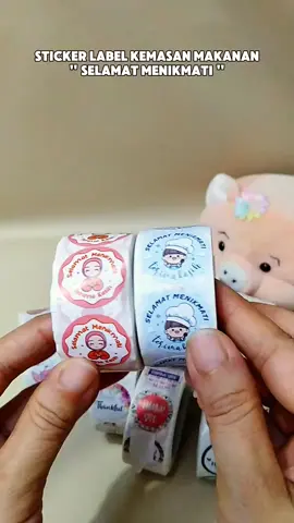 sticker label makanan Selamat Menikmati, 1 roll 4 ribuan aja.pakai sticker ini biar tampilan jualannya jadi cantik dan menarik say. #sticker #label #makanan #cuantanpabatas 