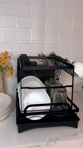 #ispecle #kitchen #dishrack #dishrackorganizer #KitchenHacks #kitchenstorage #dishrackdrainer #fyp 