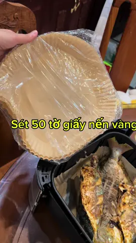 Set 50 tờ giấy nến vàng để nướng bánh, lót nồi chiên không dầu#set50togiaynenvang#giaynen