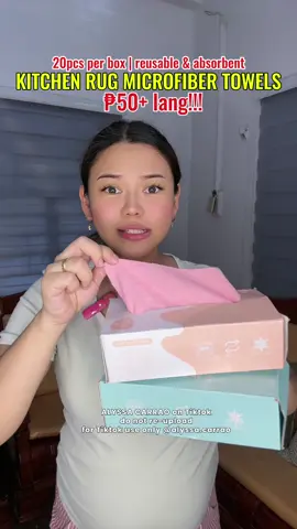 Ito talaga yung sulit na kitchen rug na mabibili mo dito. 20pcs na per box parang kumukuha ka lang ng tissue sa box pero microfiber towels pala ang laman. CHECKOUT NA! hihi #kitchenrug #kitchenrugs #kitchentowel #kitchentowels #kitchencloth #microfibertowel 