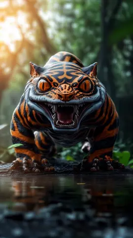 Tiger x frog, animal fusion #animal #fusion #fusionimal #hybrid #animalfusion