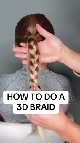 How to do a 3-D braid #hairtok #kidhairstyles #hairtutorials #hairstyle 