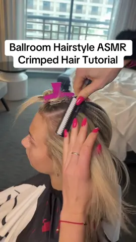 ASMR 🔊 Ballroom Hairstyle Tutorial Final Result In The End ❤️‍🔥 Let's give this hairstyle a name #ballroom #ballroomhair #haircare #asmr #asmrsounds #asmrvideo #hairtok #hairstvle #hairstvles #hairstylist #hairtutorial #slickback #fingerwaves #hairtwist #crimpedhair  #creatorsearchinsights 