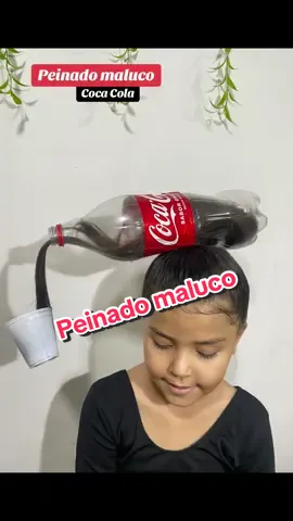 Peinado maluco coca cola ✨ #peinado #peinadoloco#hairtutorial#cocacola #peinadomaluco#peinadosfacilesyrapidos 