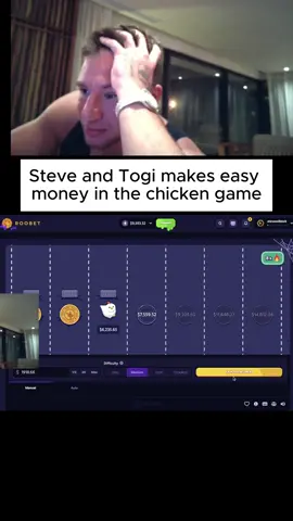 Steve and Togi makes easy  money in the chicken game #roobet