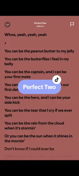 Perfect Two🎶 by: Auburn #perfecttwo #lyrics #spotify #kantakamuna🎤🎶 #oooooomerr_ #fyp 