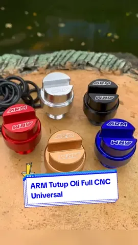 ARM Tutup Oli Full CNC Universal - Engine Oil  Cap - Yamaha Honda Nmax, Aerox, Vario, Beat, Scoopy, Lexi, Cbr, DLL #tutupoli #tutupolimotor #fyp 