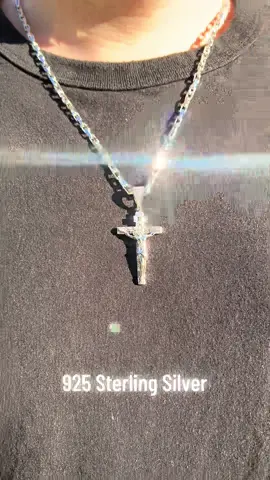Jesus Crusifix Pendant Necklace Chain, 925 Sterling Silver, Shop with us now. link in bio. #jesus #jesuslovesyou #christian #beleiver #crosspendant #mensjewelry #gift #giftforhim 