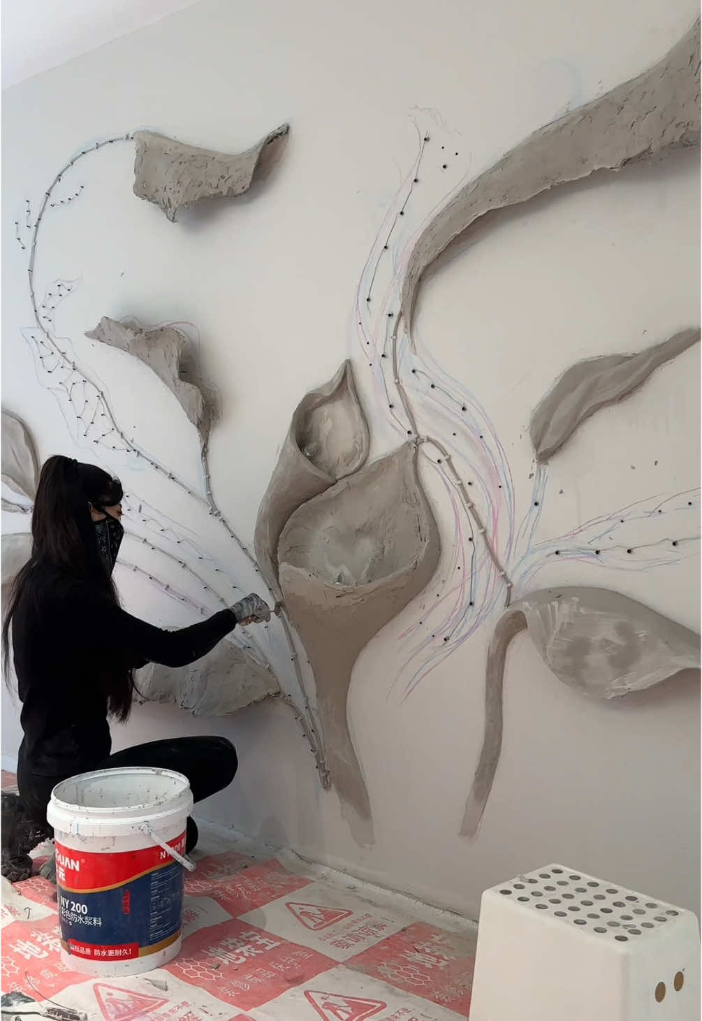 我的这幅画你愿意花多少？#生活艺术 #mural 