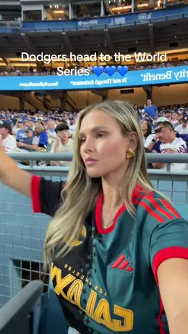 LA strong with the @LA Galaxy jersey at the dodgers game 💙 #dodgers #baseball 