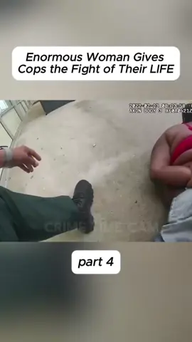 Enormous Woman Gives Cops the Fight of Their LIFE #cops #copsoftiktok #police #bodycam #crime