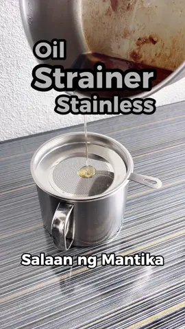 Stainless Steel Oil Strainer Pot or Salaan #thesecretshoppe #salaanngmantika #strainerpot #stainlesssteel #oilstrainer #strainer 