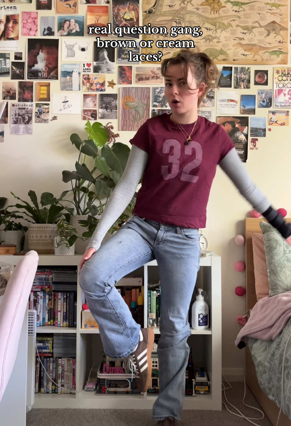 Also new shoe reveal ig :0 #whichone #pickone #helpmechoose #whichcolor #OOTD #outfitideas #outfitinspo #00sinspired #90sinspired #everydayoutfit #simpleoutfit #coolgirl #girlnextdoor #pinterestgirl #jemimacore #adidasspezial 