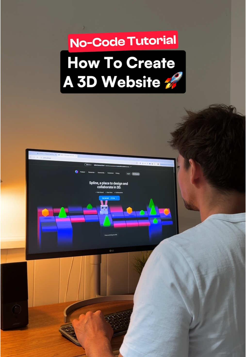 How To Create a 3D Website using No-Code Tools 🚀 #websitedesign #webdesigner #framer #website #nocode 