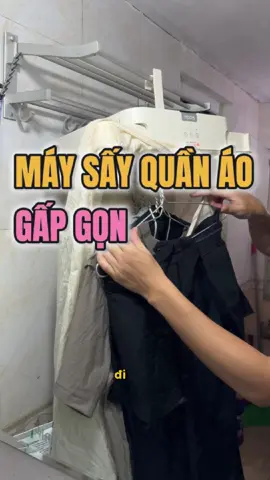 Mùa mưa hay nồm, ẩm chỉ cần có chiếc máy sấy quần áo gấp gọn này là khỏi phải lo không có quần áo khô để mặc #TONYtrainghiem5⭐️ #maysayquanao 