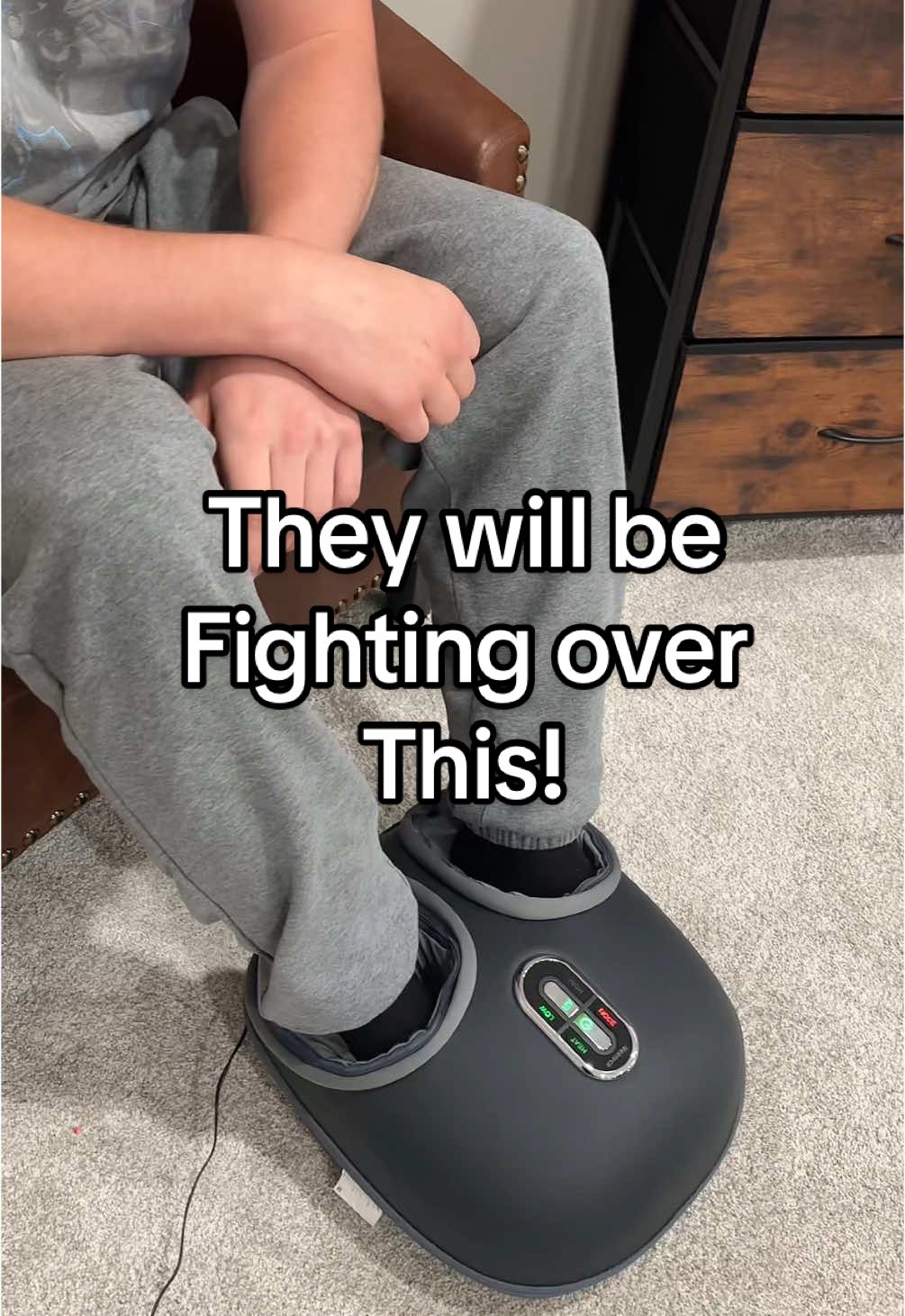 With three blue-collar workers in the house, we are definitely going to be fighting over this foot massager! I love the soothing heat, the air compression and the two intensity levels! Has an auto 15 minute shut off! This makes a wonderful gift for the holiday season and it is so affordable! Grab yours up now while they’re still in stock! ##TikTokShop##FallDealsForYou##TikTokShopBlackFriday##TikTokShopCyberMonday##TiktokShopHolidayHaul##Tiktokshopfallsale##gift##christmas##dad##grandpa##bluecollar##feet##footmassage##massage##massager