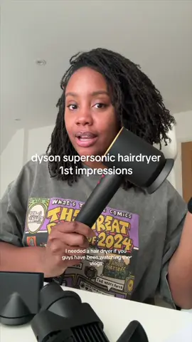 My honest first impression of the @Dyson @Dyson UK Supersonic Hairdryer on my microlocs! #dysonsupersonic #dysonhairdryer #locs #microlocs #locsoftiktok 