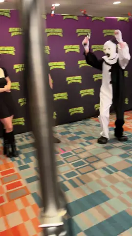 Clowning around at Nightmare Weekend 🖤🤍 #fyp #terrfier #terrfier2 #terrifier3 @GalaxyCon 