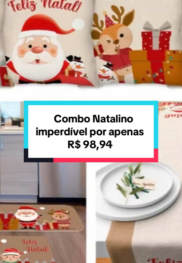Ja esta chegando a hora de transformar seu lar para o Natal!! Olha que combo imperdível kit 04 alomofadas + kit 03 tapetes + caminho de mesa Apenas R$98,94 Link na Bio ou so comentar NATAL nos comentarios que te envio 🔗 🔗  #natal #enfeitesdenatal #casadecorada #climanatalino 