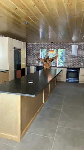 So excited for these panels to finally be gone! #renovation #interiordesigner #diyproject #mural #kitchendesign #funkyhouse 