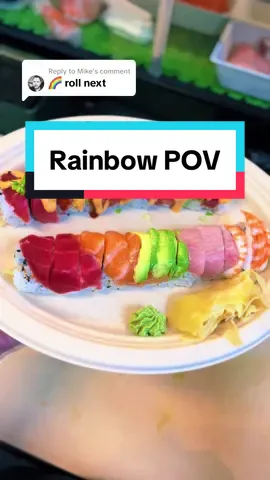 Replying to @Mike  How to make a rainbow roll! Comment your favorite roll for a video! 😎 My mic broke so I apolagize for the voice quality.. OMW to target now for a new one!! #fyp #sushi #howto #usa #pov 