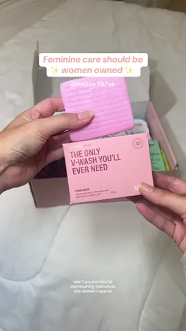 Feminine care is here! What better way to support women owned businesses than purchasing feminine care products founded and created BY women FOR women? Women understand women after all! Fem Care box gifted by Tiktok #amomentforyou #femcare #femininecareproducts #womenowned #womenownedsmallbusiness #femininehygieneproducts #moment4you 