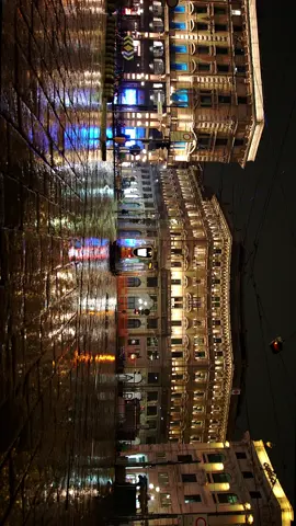 Night Landscapes - Piazza Cordusio in the rain in Milan, Italy - 4K