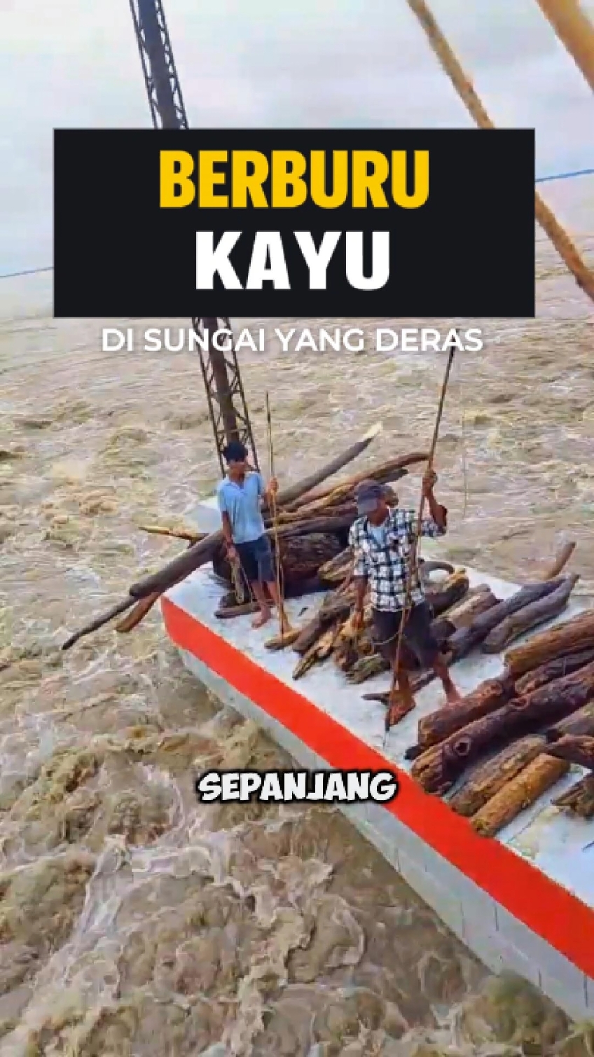 Pekerjaan unik warga nepal menombak kayu. #viralvideo #fypage 