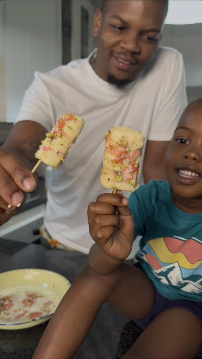 Let me tell you something, summer is in full effect and there’s nothing Tlou enjoys more than an “ice lolly” . We always make sure to make and keep ready for his kind requests, with that said, I tried out this delicious Kulfi Ice Cream recipe from @Huletts_sa. To keep things interesting I tried a different flavour combination, this time being a perfectly sweet Passion Fruit Kulfi with Rose Syrup 😮‍💨 Recipe below. Ingredients: ● 1 x 380 g evaporated milk ● 1 cup of Huletts Castor Sugar ● 1 cup fresh cream ● 3 Tbsp milk powder of your choice ● a generous pinch of saffron (optional) ● 1 Tbsp of ground cardamom or 6-8 cardamom pods ● 1 tsp rose water ● 100 g pistachios, roughly chopped for serving ● ¼ cup pomegranate seeds for garnishing or you can use rose syrup Method: 1. In a large saucepan, combine the evaporated milk, Huletts Castor Sugar, fresh cream, powdered milk, saffron (if using) and cardamom 2. Simmer over low heat, stirring continuously, until the mixture thickens slightly, for about 15 – 20 minutes. The mixture should coat the back of a spoon when ready. It mustn’t be too thin or runny. 3. Remove from the heat and allow to cool. 4. Pour into lolly moulds or dessert glasses (place a lolly stick in the centres if using glasses) cover and freeze overnight (the longer freezer time, the easier they come out of the moulds). 5. Remove from freezer for about 5 minutes before serving to make it easier to remove from the mould (use a knife to release the Kulfi from the lolly moulds) 6. Garnish with toasted pistachio nuts and rose syrup #Huletts #HulettsRecipes #HulettsHacks #HulettsLove