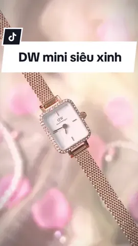 Phiên bản đồng hồ thanh lịch mà không kém phần lung linh chính là DW00100731, mới ra mắt 2024 này thôi #DanielWellingtonQuadroMiniLumine #donghodw #donghonu #donghomatvuong #dohongdeodongho